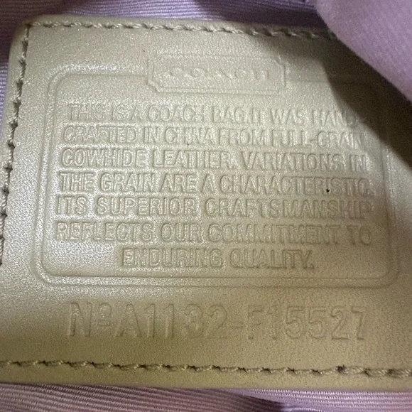 Coach Shimmering Beige Shoulder Bag